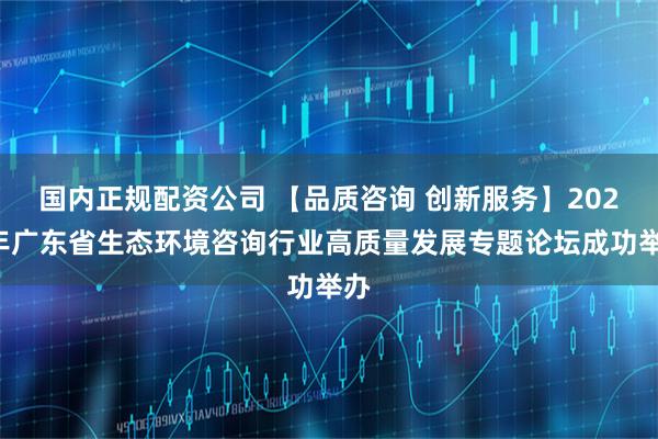 国内正规配资公司 【品质咨询 创新服务】2025年广东省生态环境咨询行业高质量发展专题论坛成功举办