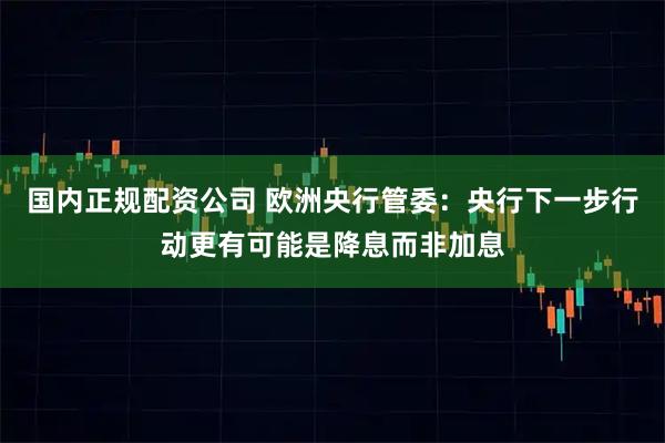 国内正规配资公司 欧洲央行管委：央行下一步行动更有可能是降息而非加息