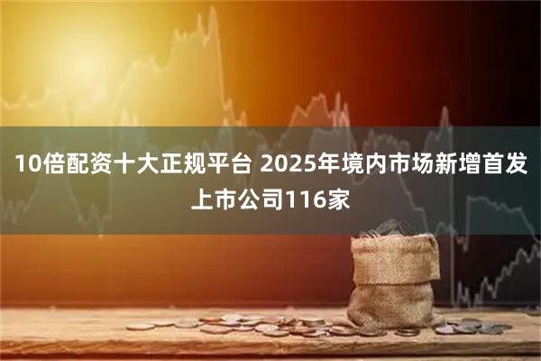 10倍配资十大正规平台 2025年境内市场新增首发上市公司116家